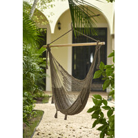 Mayan Legacy Extra Large Outdoor Cotton Mexican Hammock Chair in Cedar Colour thumbnail