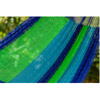 Mayan Legacy Queen Size Super Nylon Mexican Hammock in Oceanica Colour thumbnail