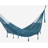 Outdoor undercover cotton Mayan Legacy hammock with hand crocheted tassels King Size Bondi thumbnail