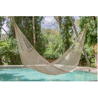 Mayan Legacy Queen Size Super Nylon Mexican Hammock in Cream Colour thumbnail