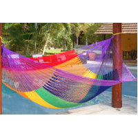 Outdoor undercover cotton Mayan Legacy hammock King size Rainbow thumbnail