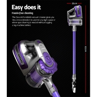 Devanti Stick Vacuum Cleaner Bagless Cordless 150W Purple thumbnail