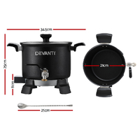 Devanti 5L Wax Melter Candle Making 1200W Melting Pot Furnace Quick Pour Spout Soy Soap thumbnail