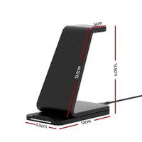 Devanti 3 in 1 Wireless Charger Dock 15W Fast Charging Stand thumbnail
