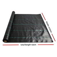 Instahut 0.915x100m Weed Mat Weedmat Control Plant thumbnail