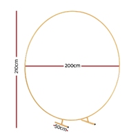 2M Round Backdrop Stand Wedding Background Decoration Party Flower Balloon Display thumbnail