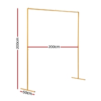 2M Backdrop Stand Wedding Background Decoration Party Flower Balloon Display Golden thumbnail