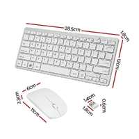 Wireless Keyboard and Mouse Combo Bluetooth Set for PC Laptop Phone Tablet 78 Keys White thumbnail