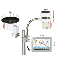 Devanti Weather Station Ultrasonic Anemometer Outdoor WiFi Rain Gauge Solar thumbnail