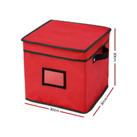 Jingle Jollys Christmas Baubles Storage Box 64 Dividers Xmas Ornaments Container thumbnail