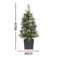 Jingle Jollys Christmas Tree 90cm Potted Xmas Tree Party Decorations thumbnail