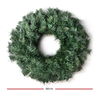 Jingle Jollys 60cm Christmas Wreath Garland Xmas Decorations Wedding Party thumbnail