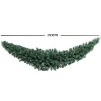 Jingle Jollys 2.1m Christmas Garland Xmas Decorations Green Wedding Party thumbnail