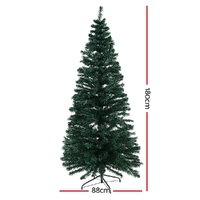Jingle Jollys 1.8m Christmas Tree Optic Fibre LED Xmas tree 300 Tips thumbnail