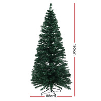 Jingle Jollys 1.8m Christmas Tree Optic Fibre LED Xmas tree Warm White thumbnail