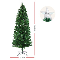 Jingle Jollys 2.4m Christmas Tree Optic Fibre LED Xmas tree Multi Colour thumbnail