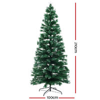Jingle Jollys Christmas Tree 2.1M 7FT LED Xmas Multi Colour Lights Optic Fibre thumbnail