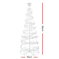 Jingle Jollys Christmas Tree 1.8M 6FT LED Xmas Decoration Cold White Lights thumbnail