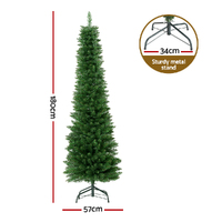 Jingle Jollys Christmas Tree 1.8m Pre-Lit 200 LED Lights Xmas Tree Decorations thumbnail