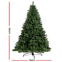 Jingle Jollys Christmas Tree 1.8m Green Xmas Tree Decorations 650 Tips thumbnail