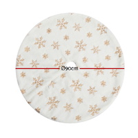 Jingle Jollys Christmas Tree Skirt 90cm Snowflake Ornaments Xmas Decorations thumbnail