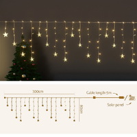 Jingle Jollys Solar Christmas Lights 80 LED 3M Icicle Light Star Decorations thumbnail