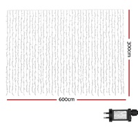 3X6M Christmas Lights Curtain Light 960 LED RGB Remote Jingle Jollys thumbnail