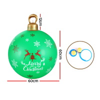 Jingle Jollys Christmas Inflatable Ball Bauble 60cm Outdoor Decoration Green thumbnail