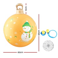 Jingle Jollys Christmas Inflatable Ball 60cm Led Illuminated Snowman Xmas Decor thumbnail