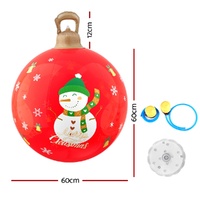 Jingle Jollys Christmas Inflatable Ball 60cm Illuminated Led Snowman Xmas Decor thumbnail