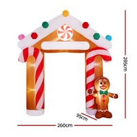 Jingle Jollys Christmas Inflatable Archwary Ginger 2.8M Illuminated Decorations thumbnail