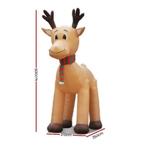 Jingle Jollys Christmas Inflatable Reindeer 5M Illuminated Decorations thumbnail