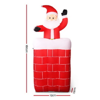 Jingle Jollys Christmas Inflatable Santa Pop Up 1.8M Illuminated Decorations thumbnail