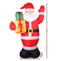 Jingle Jollys Christmas Inflatable Santa 2.4M Illuminated Decorations thumbnail