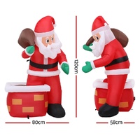 Jingle Jollys Christmas Inflatable Santa Illuminated Decorations thumbnail