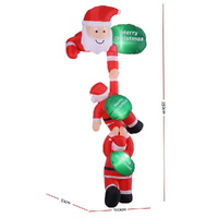 Jingle Jollys Christmas Inflatable Climbing Santa 2.5M Height LED Decorations Illuminated thumbnail