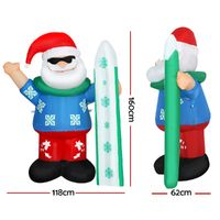 Jingle Jollys Christmas Inflatable Santa 1.6M Illuminated Decorations thumbnail