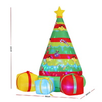 Jingle Jollys Christmas Inflatable Gift Tree 2.2M Height Flashing Light Decorations Illuminated thumbnail
