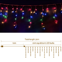 20M Christmas Lights Icicle Light 800 LED Multi-coloured Jingle Jollys thumbnail