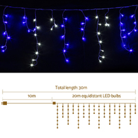 20M Christmas Lights Icicle Light 800 LED Blue White Decor Jingle Jollys thumbnail