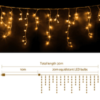 20M Christmas Lights Icicle Light 800 LED Warm White Decor Jingle Jollys thumbnail