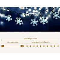 Jingle Jollys Christmas Lights 100 LED 10M String Light Snow Decorations thumbnail