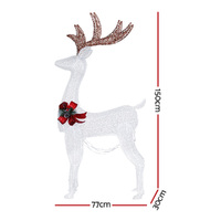 1.5M Christmas Lights Reindeer 100 LED Decorations Jingle Jollys thumbnail