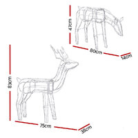 2 PCS Christmas Lights Reindeers 200 LED Decorations Jingle Jollys thumbnail