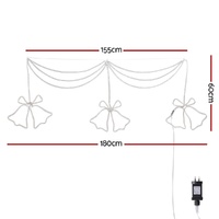 1.8M Christmas Lights 288 LED Bell Motif Light Decorations Jingle Jollys thumbnail