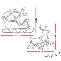 1X Christmas Lights Reindeer Sleigh 806 LED Decorations Jingle Jollys thumbnail