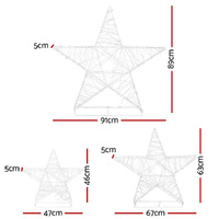 3 PCS Christmas Lights 900 LED Fairy Light Star Decorations Jingle Jollys thumbnail