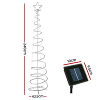 2.4M Christmas Tree LED Solar Motif Lights Jingle Jollys thumbnail