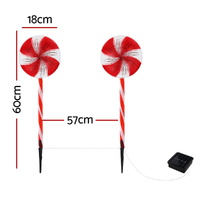 4 PCS Christmas Lights Path Ground Light Garden Decoration 112 LED Jingle Jollys thumbnail