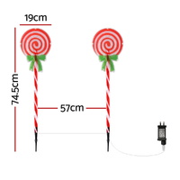 4 PCS Christmas Lights Path Ground Light Garden Decorations 68 LED Jingle Jollys thumbnail